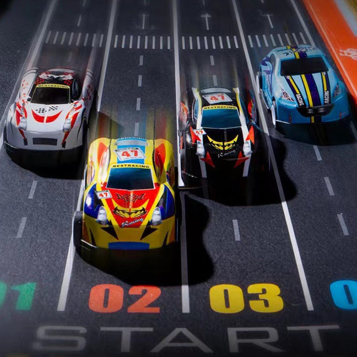 🎅 Christmas Sale -50% 🎁 48 mini race cars with integrated garage!