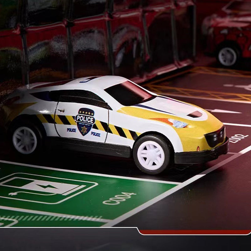 🎅 Christmas Sale -50% 🎁 48 mini race cars with integrated garage!