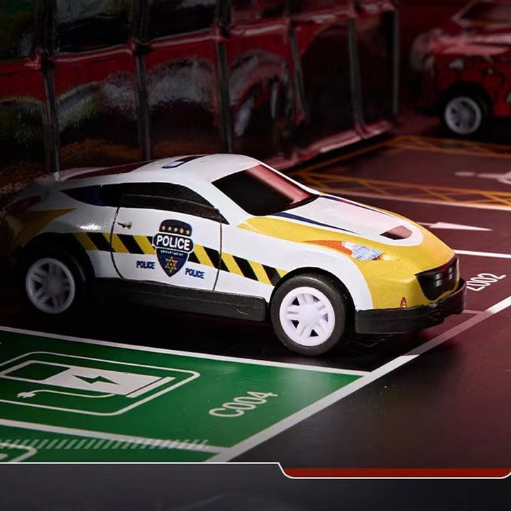 🎅 Christmas Sale -50% 🎁 48 mini race cars with integrated garage!