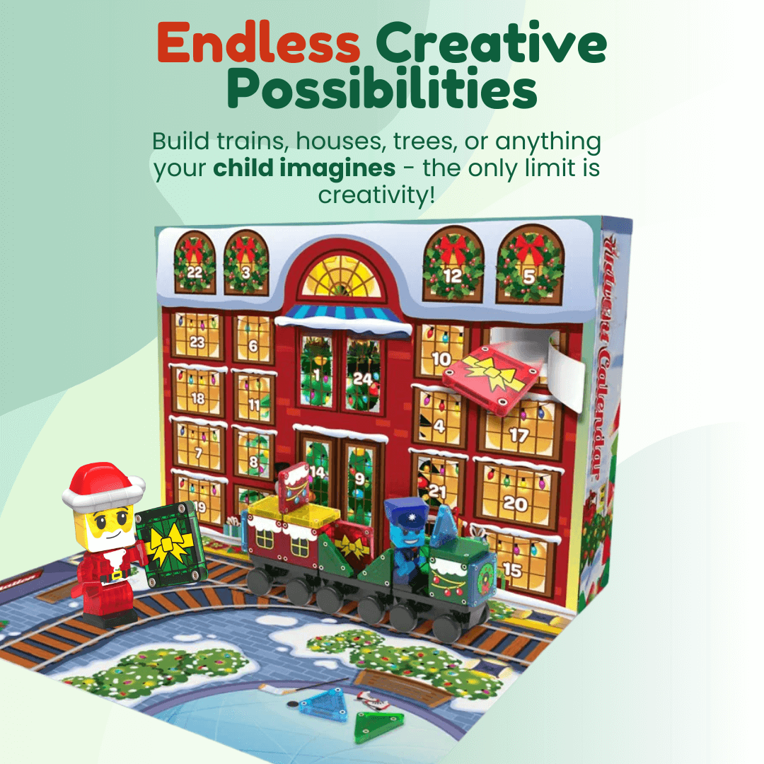 🎄 Advent Calendar with Magnetic Building Tiles