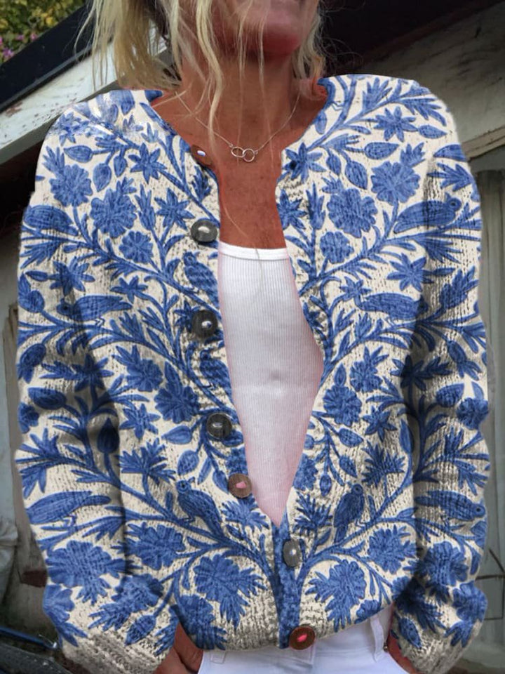 Alda™ | Strickjacke floreale