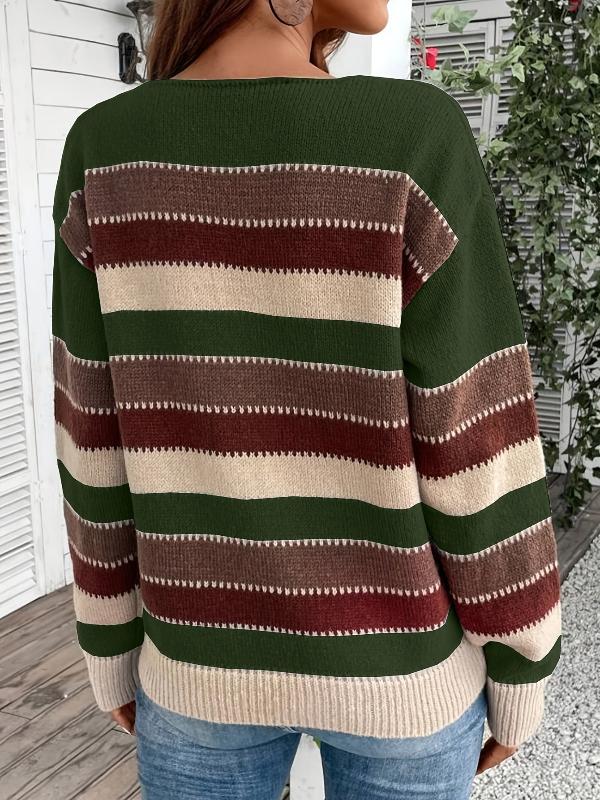 Sylvara™ | Gestreifter Strickpullover