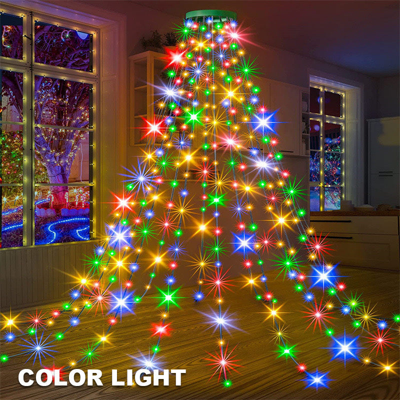 🎄 Five-Point Star with LED Ring – Christmas Tree Lighting 🎄