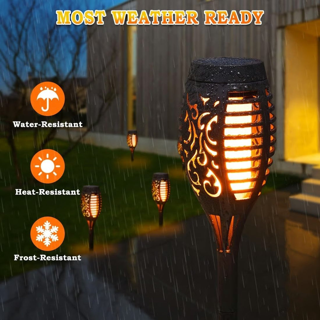 🔥Solar Lights 2025 – Outdoor Lighting with Flickering Flame Effect