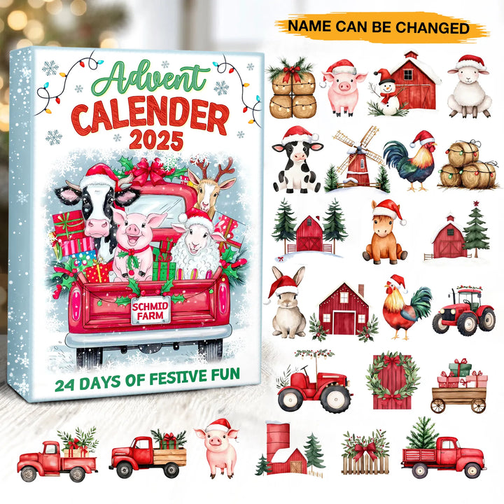 Personalized Fun Farm Advent Calendar