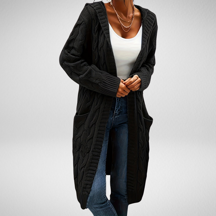 Novexa™ | Weicher Cardigan mit Kapuze und Taschen