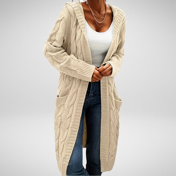 Novexa™ | Weicher Cardigan mit Kapuze und Taschen