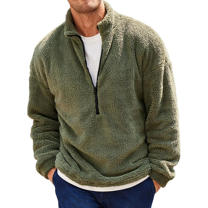 Alden™ | Pullover in Fleece con Zip a Quarto per Uomo