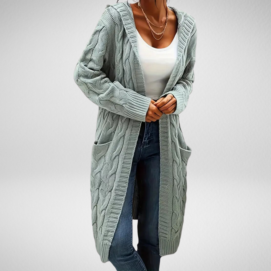 Novexa™ | Weicher Cardigan mit Kapuze und Taschen