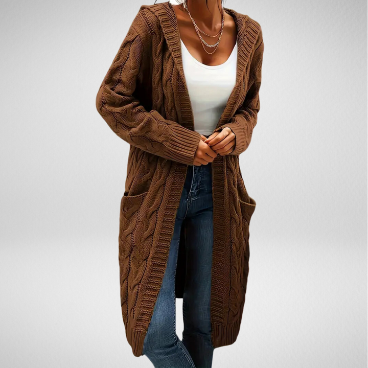 Novexa™ | Weicher Cardigan mit Kapuze und Taschen