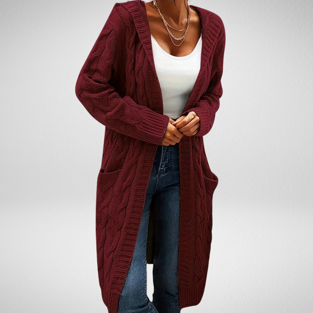Novexa™ | Weicher Cardigan mit Kapuze und Taschen