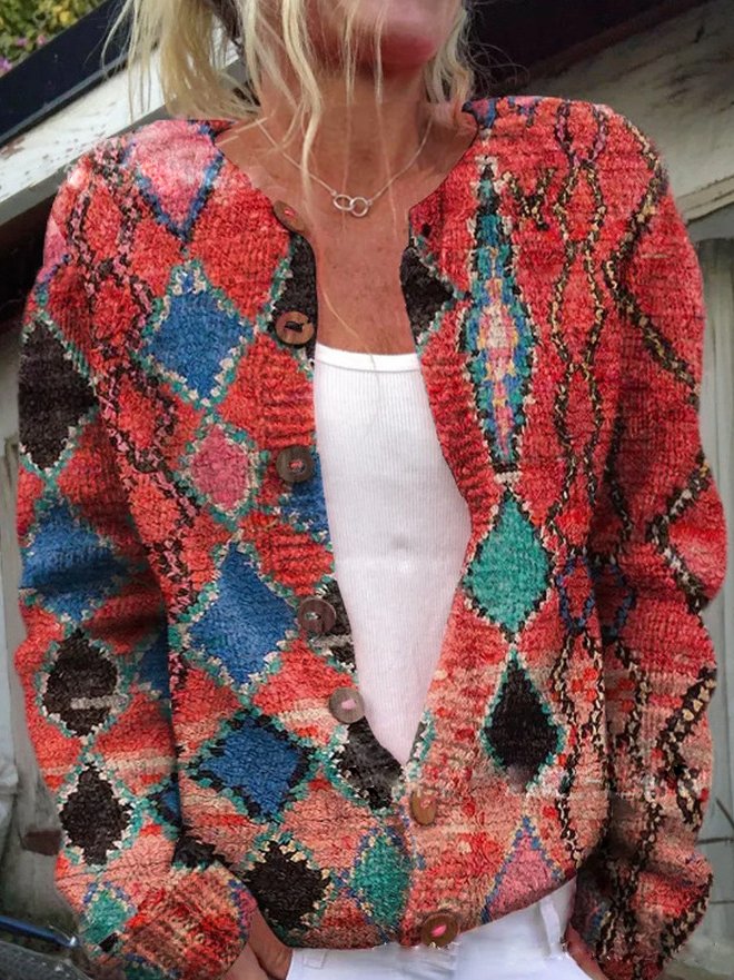 Alda™ | Strickjacke floreale