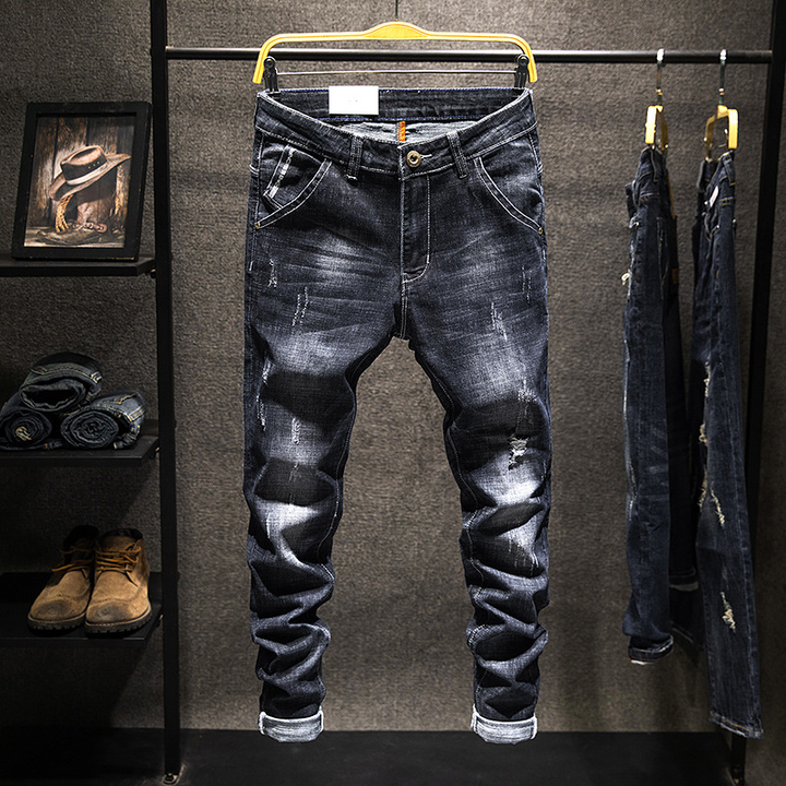 Lyvos™ | Jeans Slim Fit Vintage mit modernem Touch