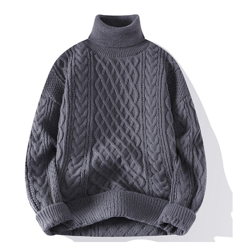 Zova™ | Vintage-Rollkragenpullover mit Zopfmuster
