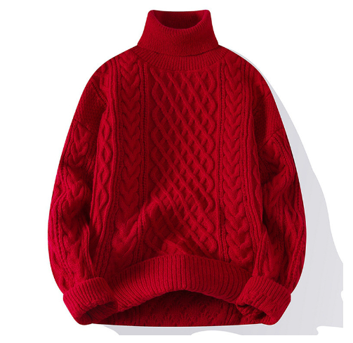 Zova™ | Vintage-Rollkragenpullover mit Zopfmuster