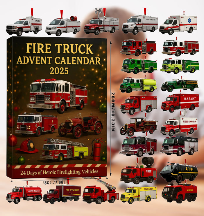 🚒🔥 FIRE TRUCK ADVENT CALENDAR 2025 🎁🌲