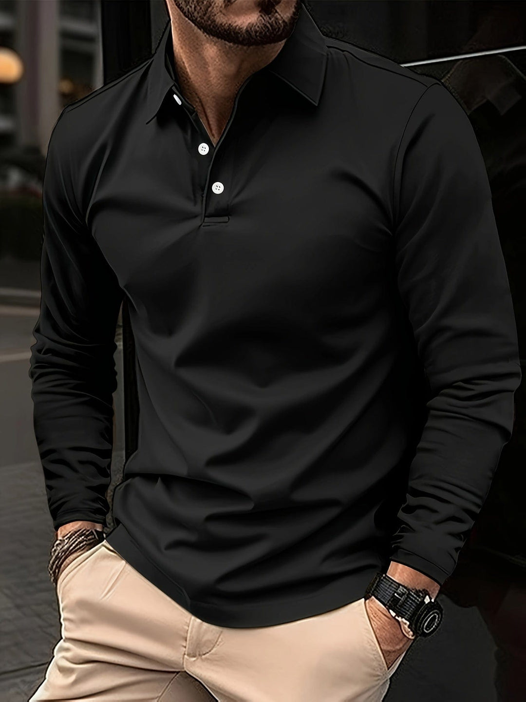 Marc™ | Langärmeliges Poloshirt