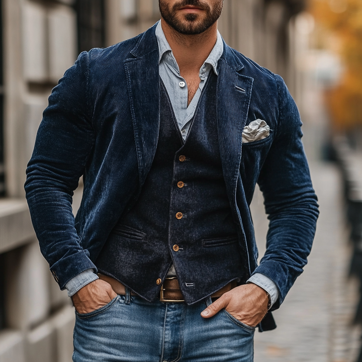 Zoril™ | Vintage Blazer und Weste Ensemble