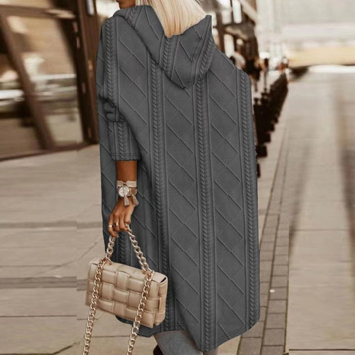 Yoclo™ | Lange Strickjacke mit Kapuze